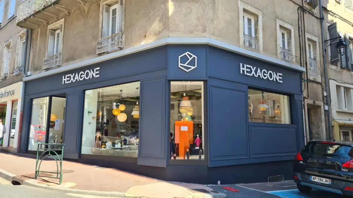 Vitrines de la boutique Hexagone